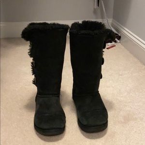 Ugg tall boots black with buttons